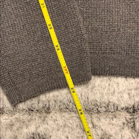 Old Navy Grey with White Stripe Crewneck Sweater - Picture 2 of 6